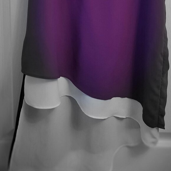 ✨NWT✨ FEMME Tank Top Violet and White Assymetrical NWT - Picture 2 of 5